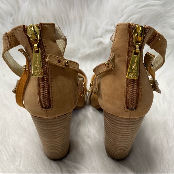 Matt Bernson Special Project Genuine Leather Strappy Stacked Heel Size 6.5 - Picture 13 of 13